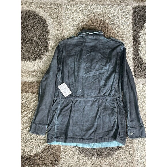Free People Double Cloth Women’s XS Utility Button Up Military Jacket Gray NWT - Picture 2 of 7